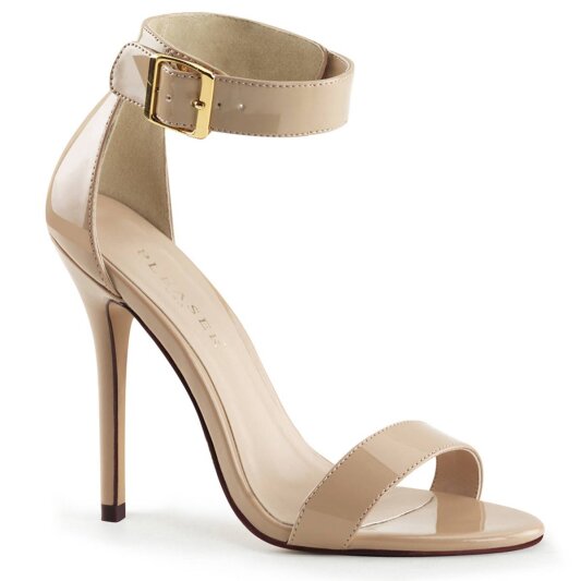 Pleaser AMUSE-10 Sandaletten Lack Beige EU-40 / US-10