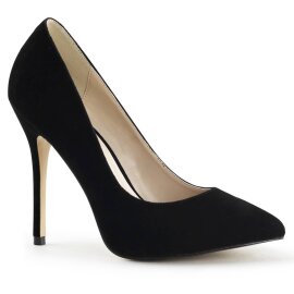 Pleaser AMUSE-20 Pumps Samt Schwarz EU-39 / US-9