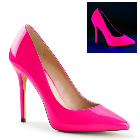 Pleaser AMUSE-20 Pumps Lack Neon Pink EU-43 / US-13