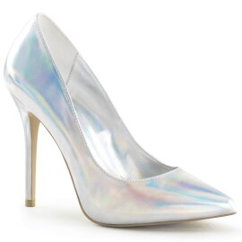 Pleaser AMUSE-20 Pumps Holo Silber EU-36 / US-6