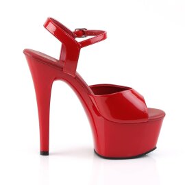 Pleaser ASPIRE-609 Plateau Sandaletten Lack Rot EU-44 / US-14