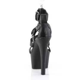 Pleaser ASPIRE-658 Plateau Sandaletten Kunstleder Schwarz EU-35 / US-5