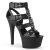 Pleaser ASPIRE-658 Plateau Sandaletten Kunstleder Schwarz EU-35 / US-5