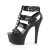 Pleaser ASPIRE-658 Plateau Sandaletten Kunstleder Schwarz EU-35 / US-5