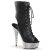 Pleaser BEJEWELED-1016-6 Plateau Stiefeletten Kunstleder Strass Schwarz Silber EU-41 / US-11