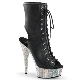 Pleaser BEJEWELED-1016-6 Plateau Stiefeletten Kunstleder...