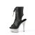 Pleaser BEJEWELED-1016-6 Plateau Stiefeletten Kunstleder Strass Schwarz Silber EU-37 / US-7
