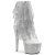 Pleaser BEJEWELED-1017RSF-7 Plateau Stiefeletten Strass Transparent Silber EU-40 / US-10