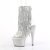 Pleaser BEJEWELED-1017RSF-7 Plateau Stiefeletten Strass Transparent Silber EU-41 / US-11