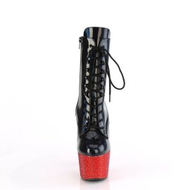 Pleaser BEJEWELED-1020-7 Plateau Stiefeletten Holo Strass...