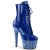 Pleaser BEJEWELED-1020-7 Plateau Stiefeletten Holo Strass Blau EU-36 / US-6