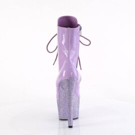 Pleaser BEJEWELED-1020-7 Plateau Stiefeletten Holo Strass Lila EU-41 / US-11