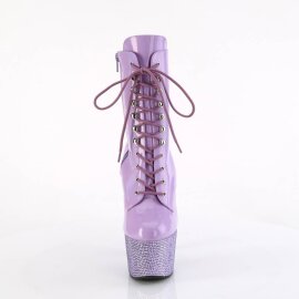 Pleaser BEJEWELED-1020-7 Plateau Stiefeletten Holo Strass...