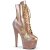 Pleaser BEJEWELED-1020-7 Plateau Stiefeletten Holo Strass Rose-Gold EU-36 / US-6