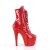 Pleaser BEJEWELED-1020-7 Plateau Stiefeletten Holo Strass Rot EU-36 / US-6