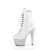 Pleaser BEJEWELED-1020-7 Plateau Stiefeletten Holo Strass Weiß EU-36 / US-6