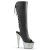 Pleaser BEJEWELED-2018-7 Plateau Stiefeletten Kunstleder Strass Schwarz EU-41 / US-11