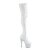 Pleaser BEJEWELED-3000-7 Plateau Overknee Stiefel Holo Strass Weiß EU-43 / US-13