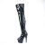 Pleaser BEJEWELED-3011-7 Plateau Overknee Stiefel Holo Strass Schwarz EU-41 / US-11