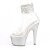 Pleaser BEJEWELED-724RS Plateau Sandaletten Strass Transparent Silber EU-35 / US-5