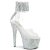 Pleaser BEJEWELED-724RS-02 Plateau Sandaletten Strass Transparent Silber EU-35 / US-5