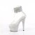 Pleaser BEJEWELED-724RS-02 Plateau Sandaletten Strass Transparent Silber EU-35 / US-5