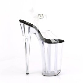 Pleaser BEYOND-008 Plateau Sandaletten Transparent Schwarz EU-37 / US-7