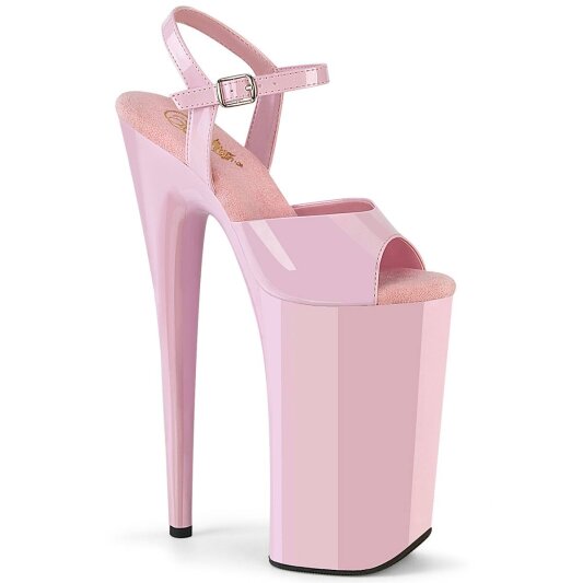 Pleaser BEYOND-009 Plateau Sandaletten Lack Rosa EU-38 / US-8