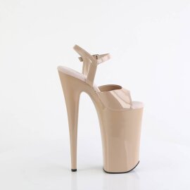 Pleaser BEYOND-009 Plateau Sandaletten Lack Beige EU-40 / US-10