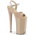 Pleaser BEYOND-009 Plateau Sandaletten Lack Beige EU-40 / US-10