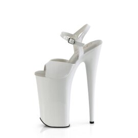 Pleaser BEYOND-009 Plateau Sandaletten Lack Weiß EU-39 / US-9
