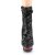 Pleaser BLONDIE-R-1009 Plateau Stiefeletten Pailetten Schwarz Rot EU-36 / US-6