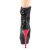 Pleaser BLONDIE-R-1009 Plateau Stiefeletten Pailetten Schwarz Rot EU-36 / US-6