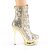 Pleaser BLONDIE-R-1009 Plateau Stiefeletten Pailetten Gold EU-36 / US-6