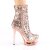 Pleaser BLONDIE-R-1009 Plateau Stiefeletten Pailetten Chrom Rose-Gold EU-38 / US-8
