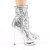 Pleaser BLONDIE-R-1009 Plateau Stiefeletten Pailetten Chrom Silber EU-36 / US-6