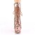 Pleaser BLONDIE-R-1020 Plateau Stiefeletten Pailetten Chrom Rose-Gold EU-35 / US-5