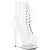 Pleaser BLONDIE-R-1020 Plateau Stiefeletten Lack Chrom Weiß EU-36 / US-6