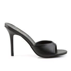 Pleaser CLASSIQUE-01 Pantoletten Schwarz EU-38 / US-8