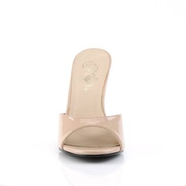 Pleaser CLASSIQUE-01 Pantoletten Lack Beige EU-35 / US-5
