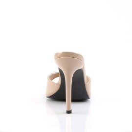 Pleaser CLASSIQUE-01 Pantoletten Lack Beige EU-38 / US-8