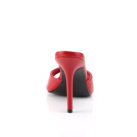 Pleaser CLASSIQUE-01 Pantoletten Rot EU-35 / US-5