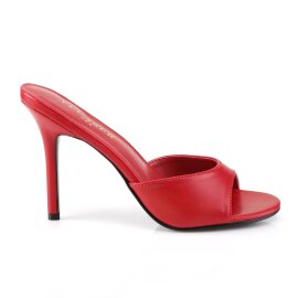Pleaser CLASSIQUE-01 Pantoletten Rot EU-35 / US-5