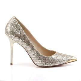 Pleaser CLASSIQUE-20 Pumps Glitter Gold EU-37 / US-7