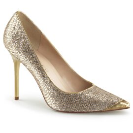 Pleaser CLASSIQUE-20 Pumps Glitter Gold EU-39 / US-9