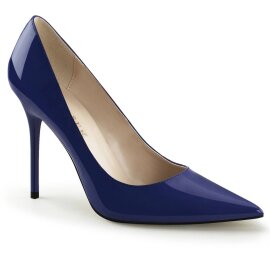 Pleaser CLASSIQUE-20 Pumps Lack Blau EU-38 / US-8
