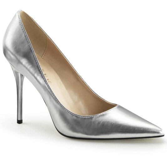 Pleaser CLASSIQUE-20 Pumps Metallic Silber EU-35 / US-5