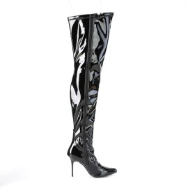 Pleaser CLASSIQUE-3000 Overknee Stiefel Lack Schwarz EU-38 / US-8