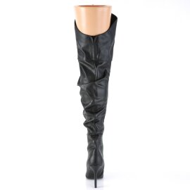 Pleaser CLASSIQUE-3011 Overknee Stiefel Kunstleder Schwarz EU-35 / US-5