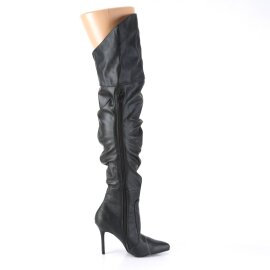 Pleaser CLASSIQUE-3011 Overknee Stiefel Kunstleder Schwarz EU-35 / US-5
